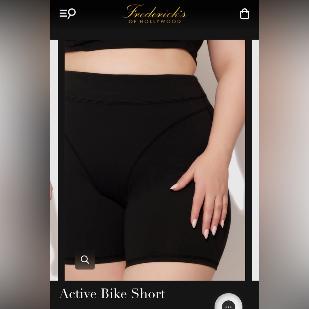 Frederick's of Hollywood Black Bike Shorts